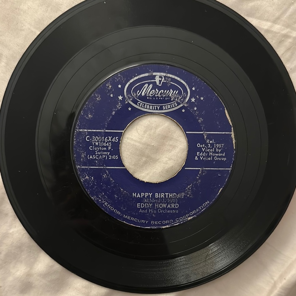 Mercury Vinyl Record - Black and Blue